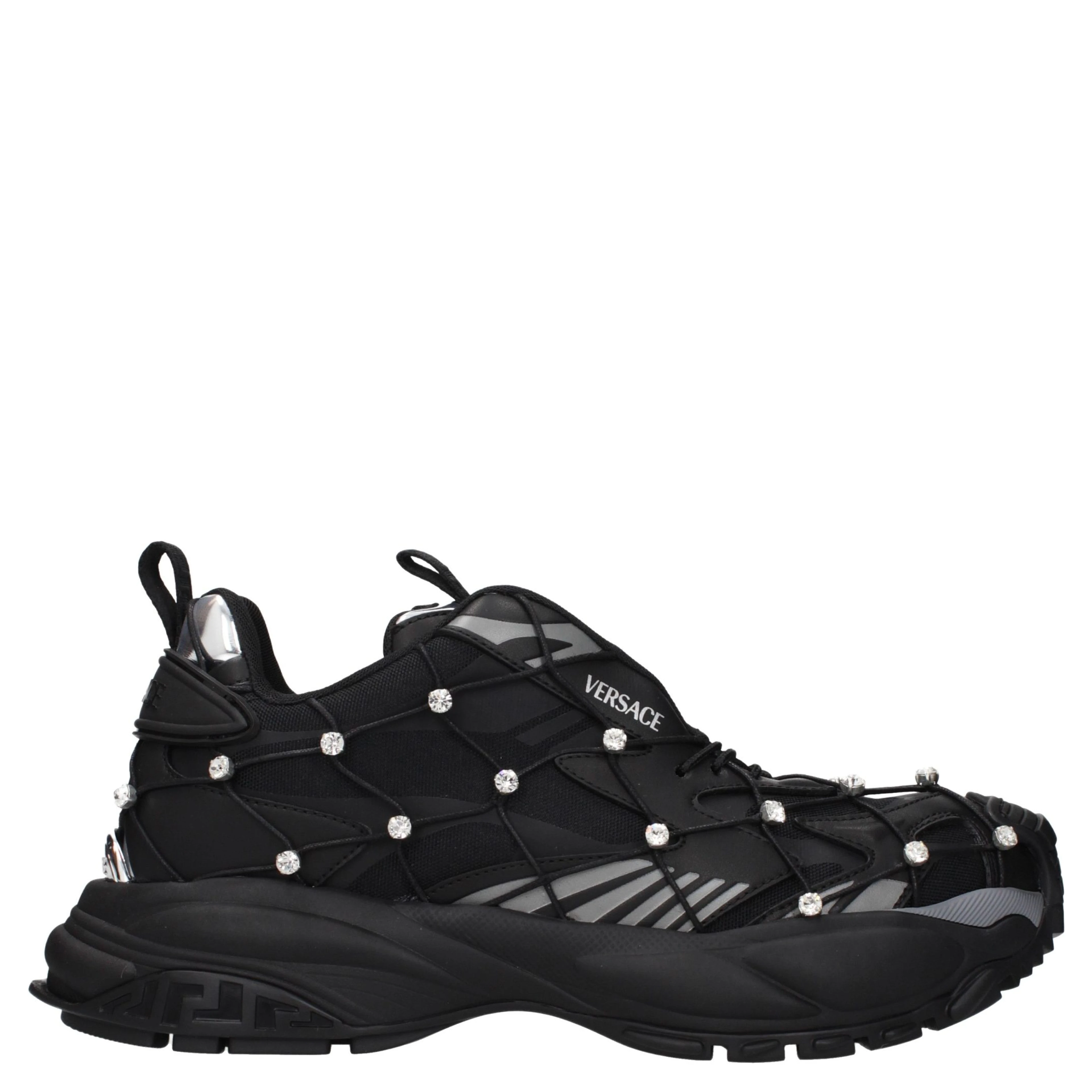Black Fabric Sneakers