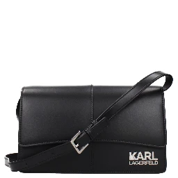 Black Polyethylene Crossbody Bag
