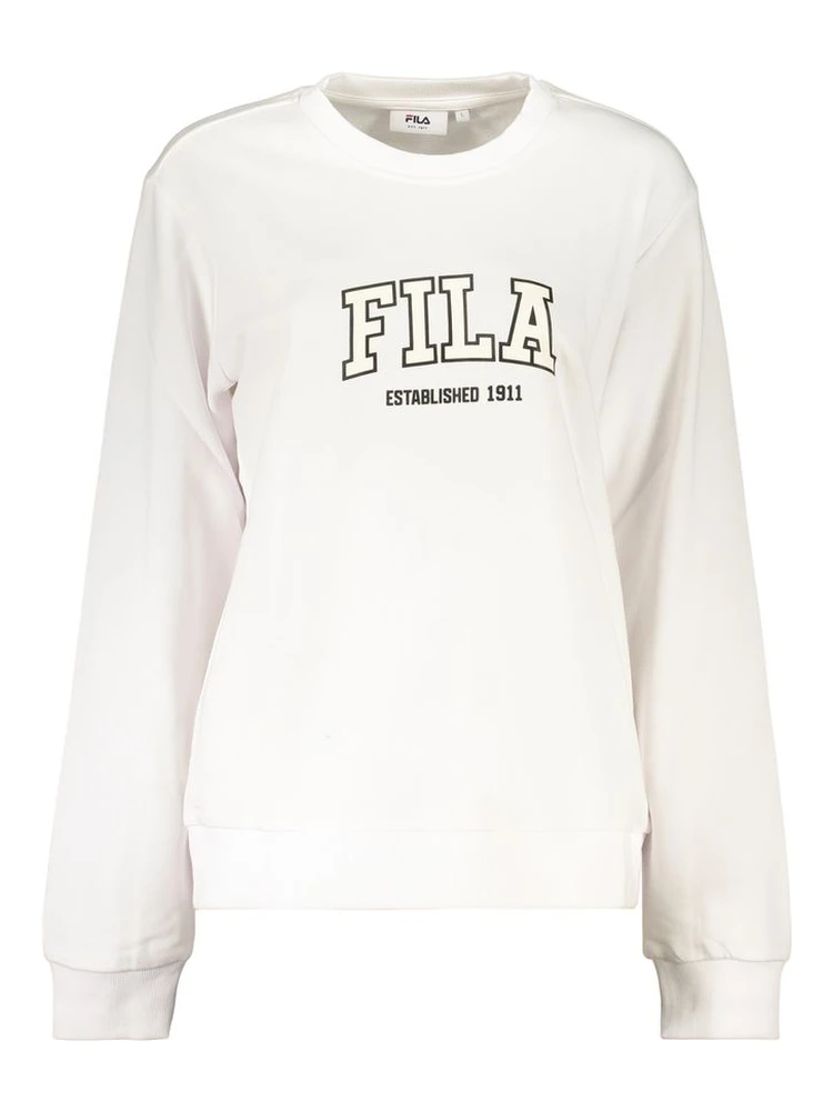 White Cotton Women's Sweatshirt