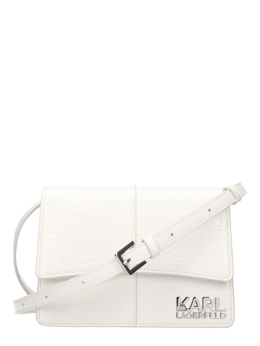 White Polyethylene Crossbody Bag
