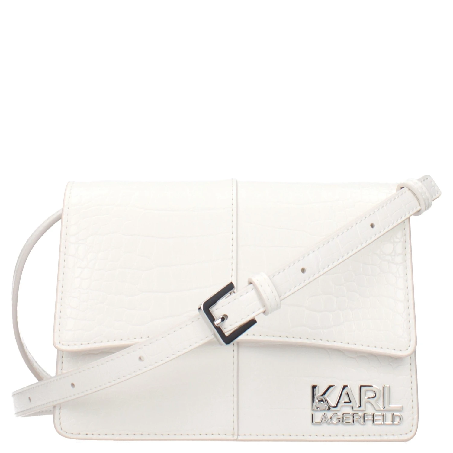 White Polyethylene Crossbody Bag