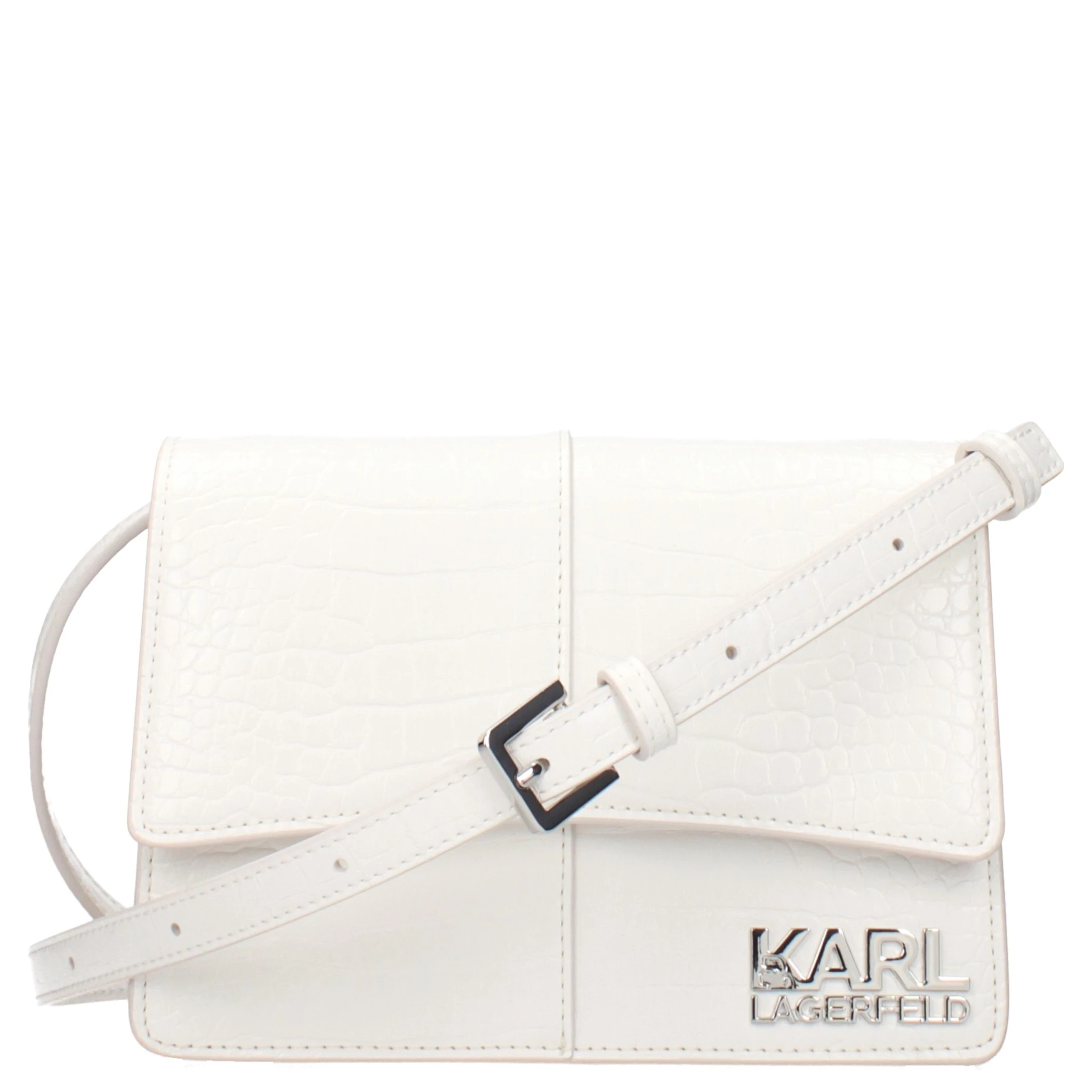 White Polyethylene Crossbody Bag