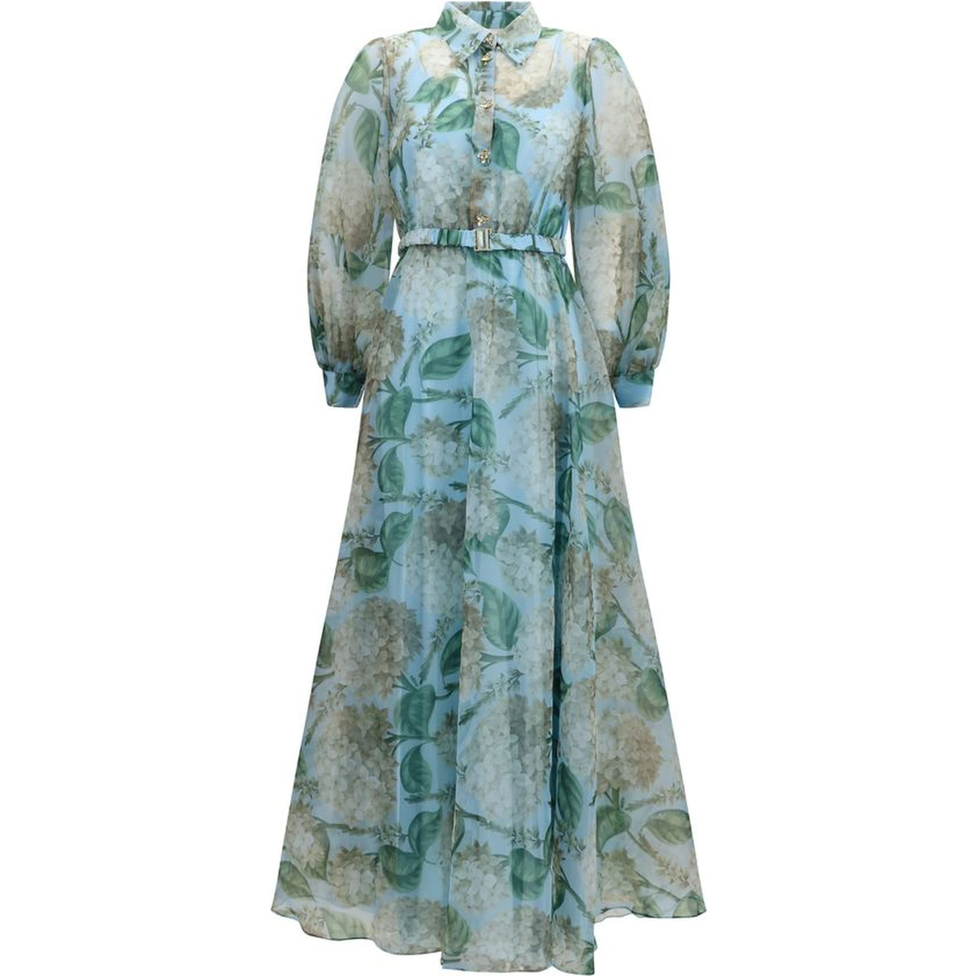 Blue Polyester Casual Dress
