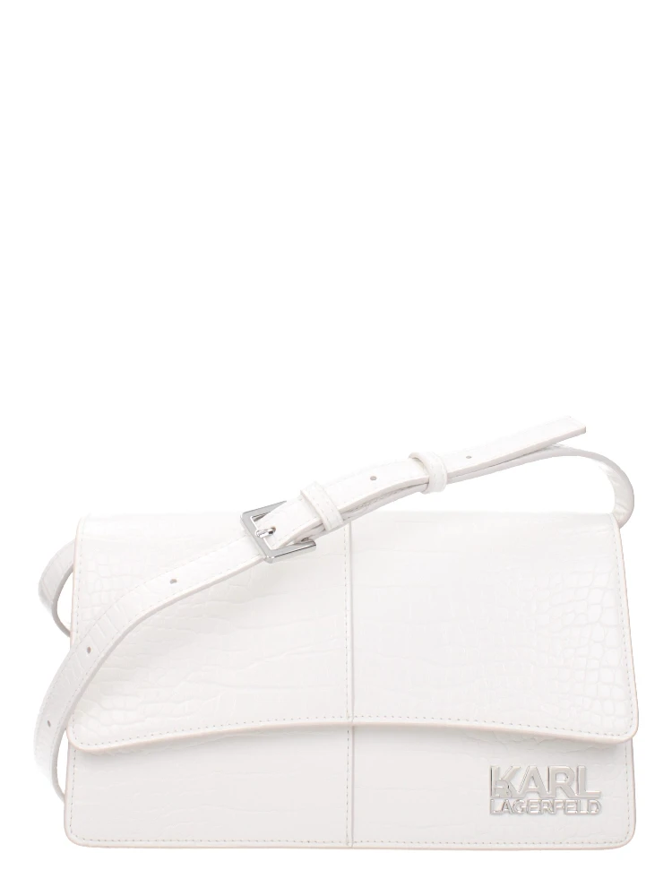 White Polyethylene Crossbody Bag