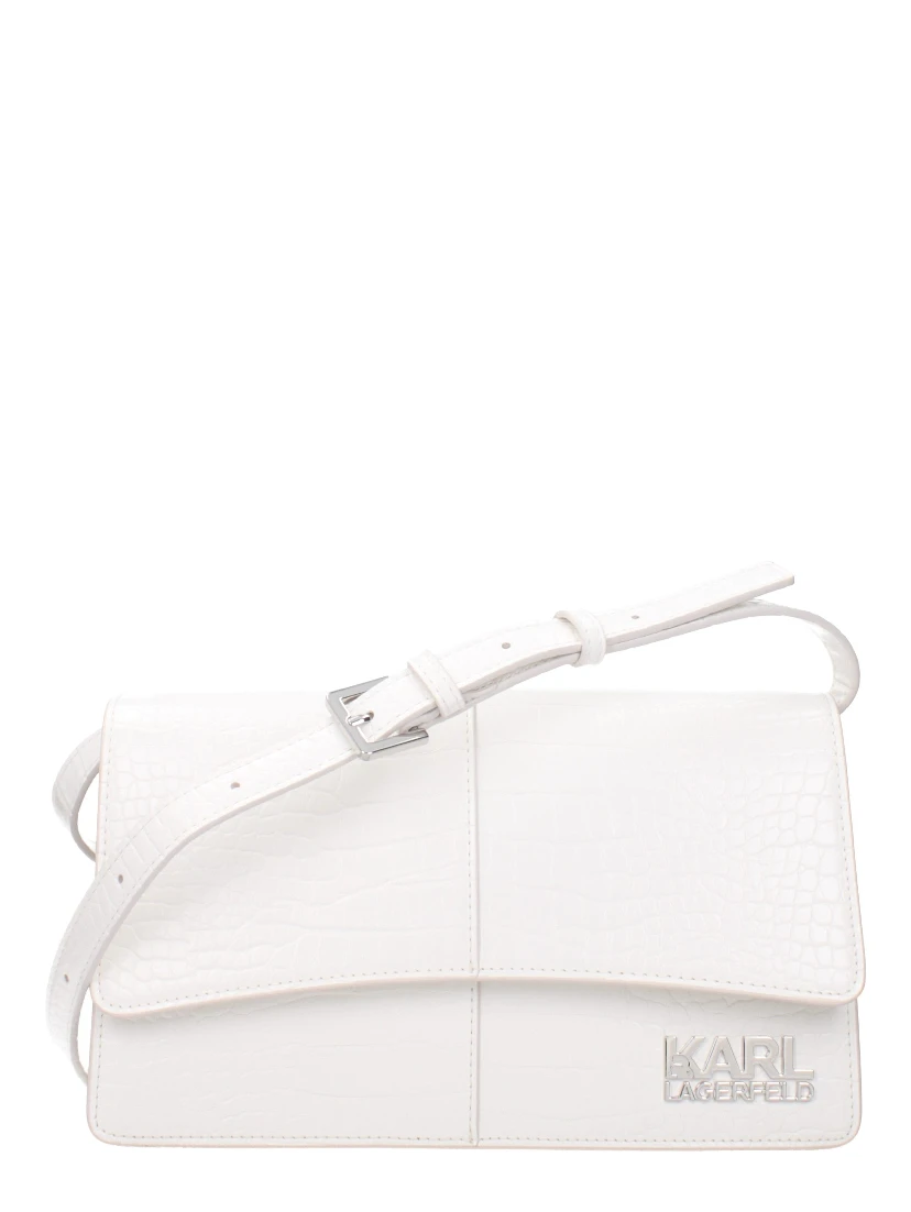 White Polyethylene Crossbody Bag