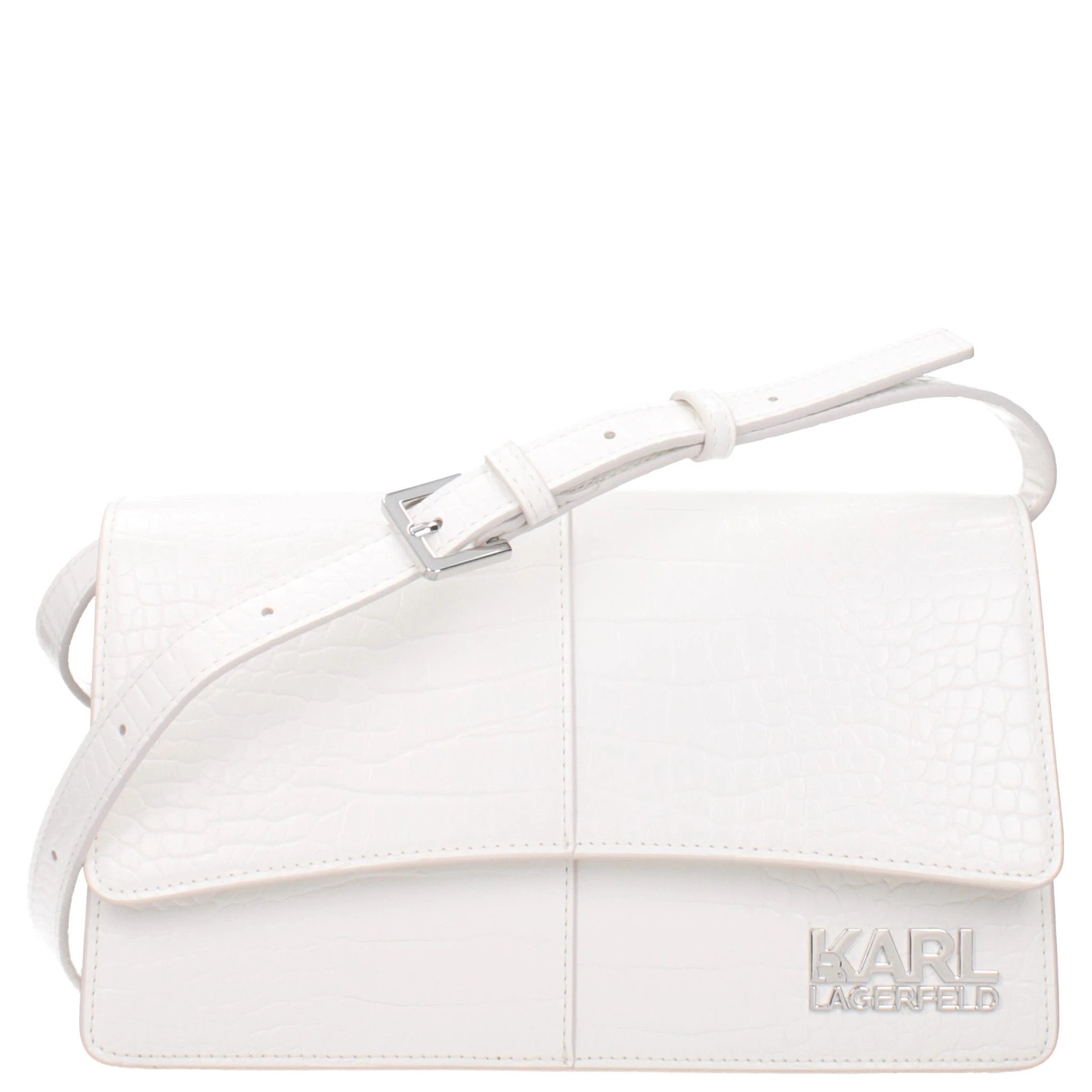 White Polyethylene Crossbody Bag