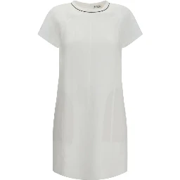 White Viscose Casual Dress