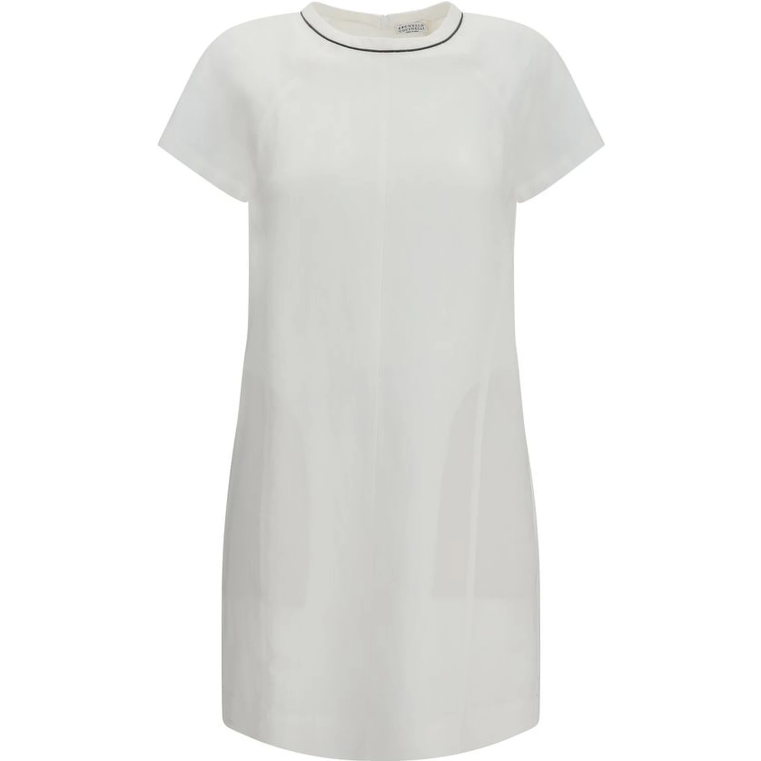 White Viscose Casual Dress