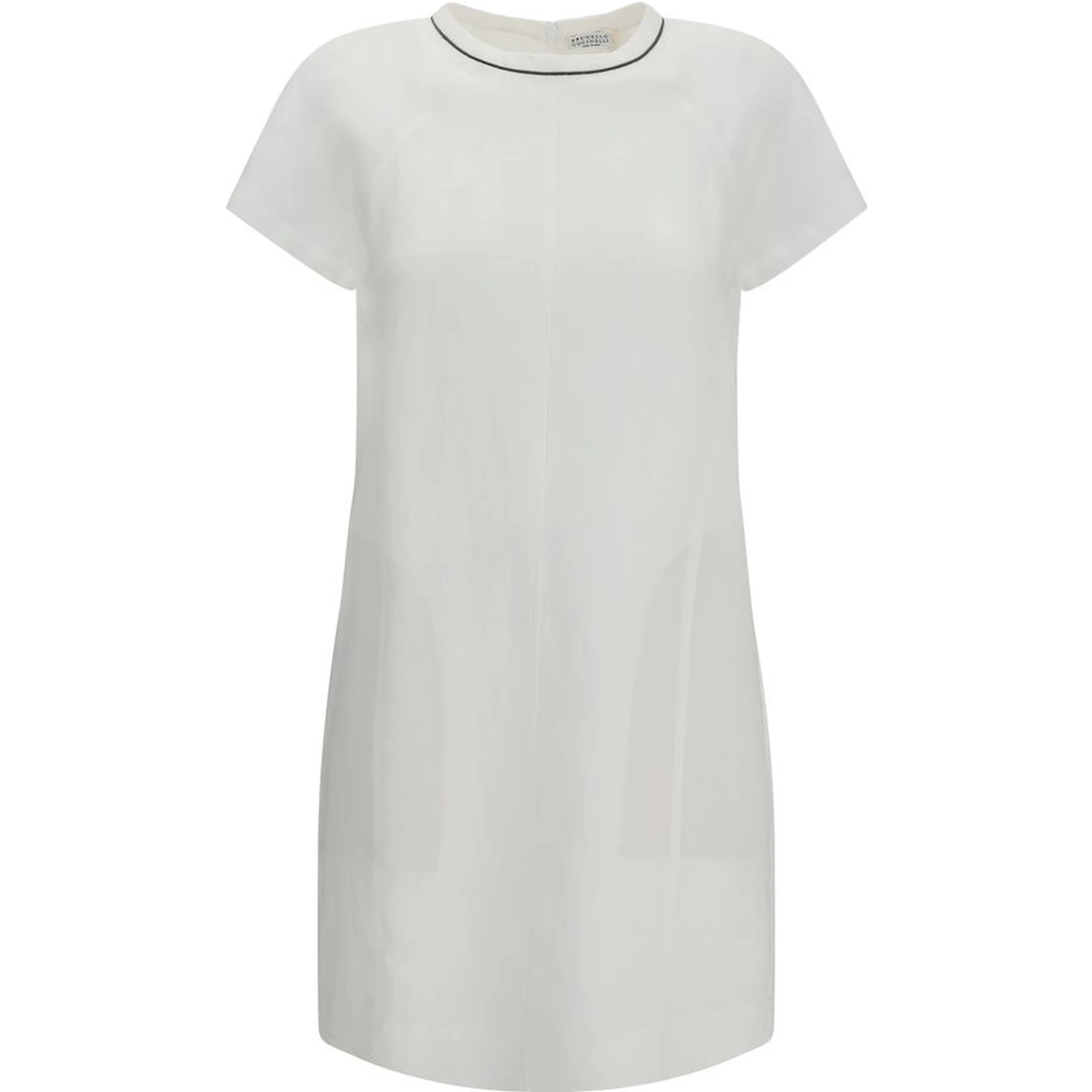White Viscose Casual Dress