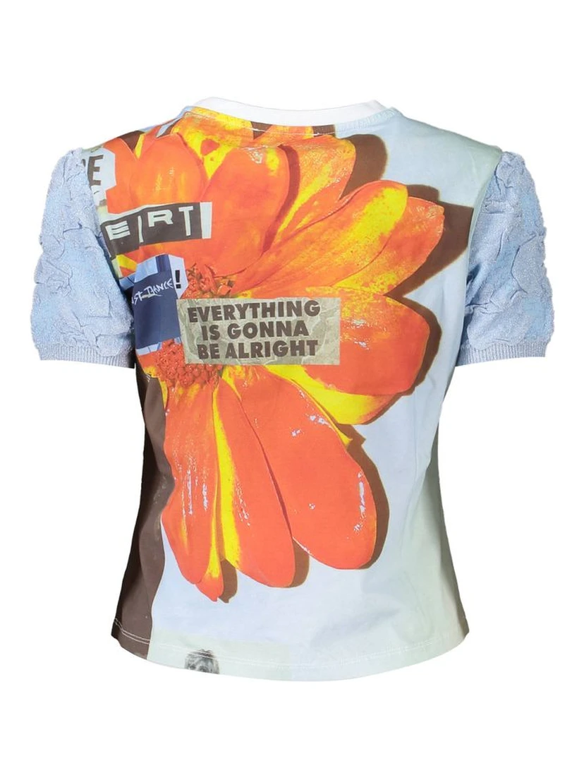 Azzurro Cotton Women T-Shirt
