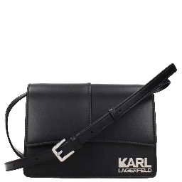 Black Polyethylene Crossbody Bag