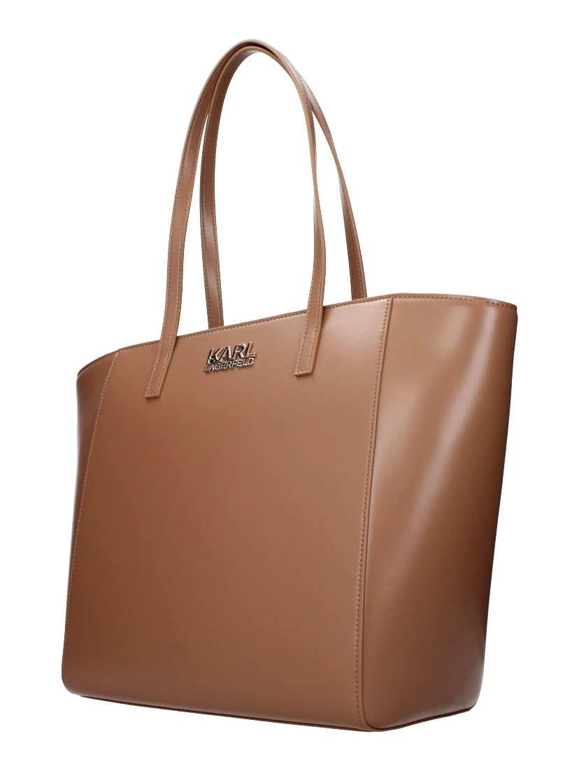 Brown Polyethylene Shoulder Bag