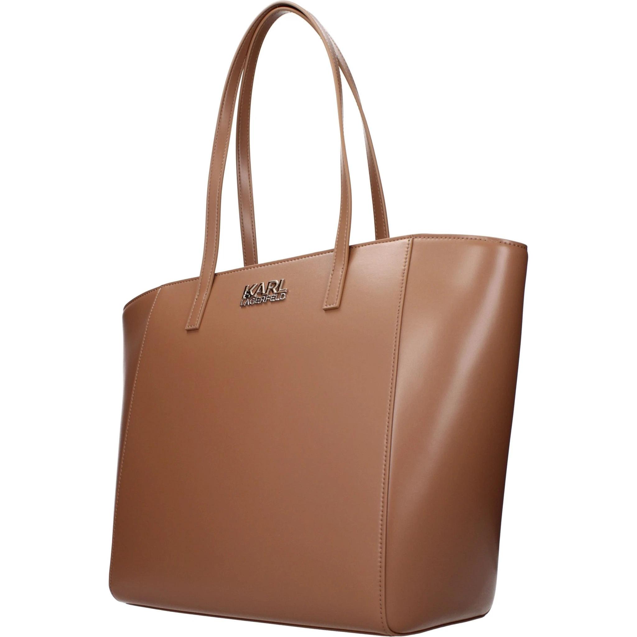 Brown Polyethylene Shoulder Bag