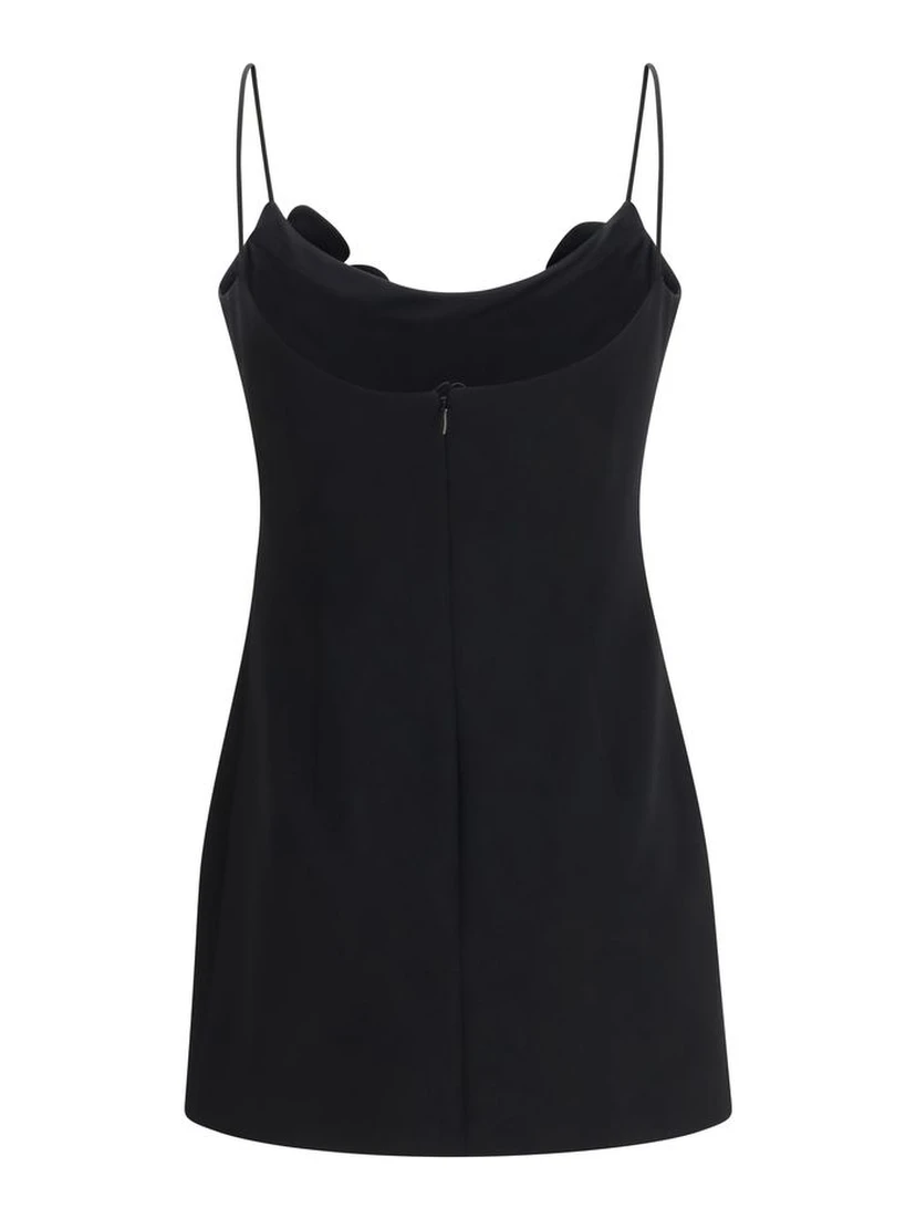 Black Wool Oves Aries Casual Dress