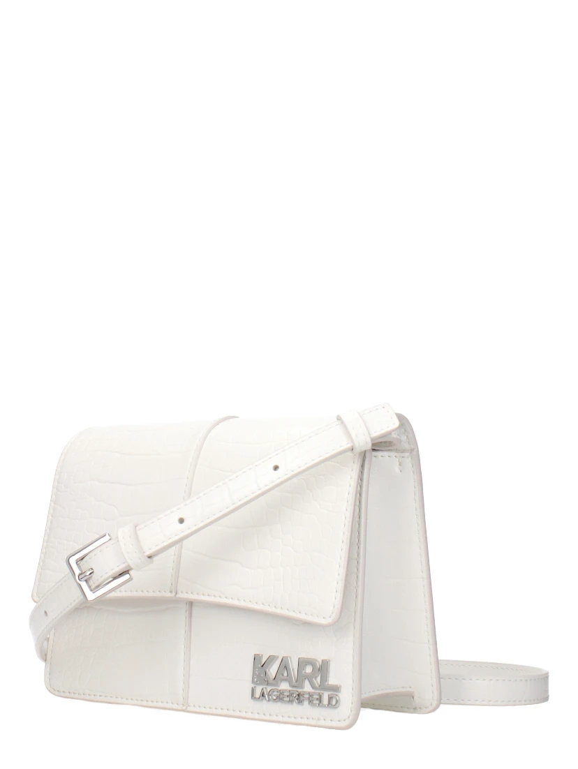 White Polyethylene Crossbody Bag