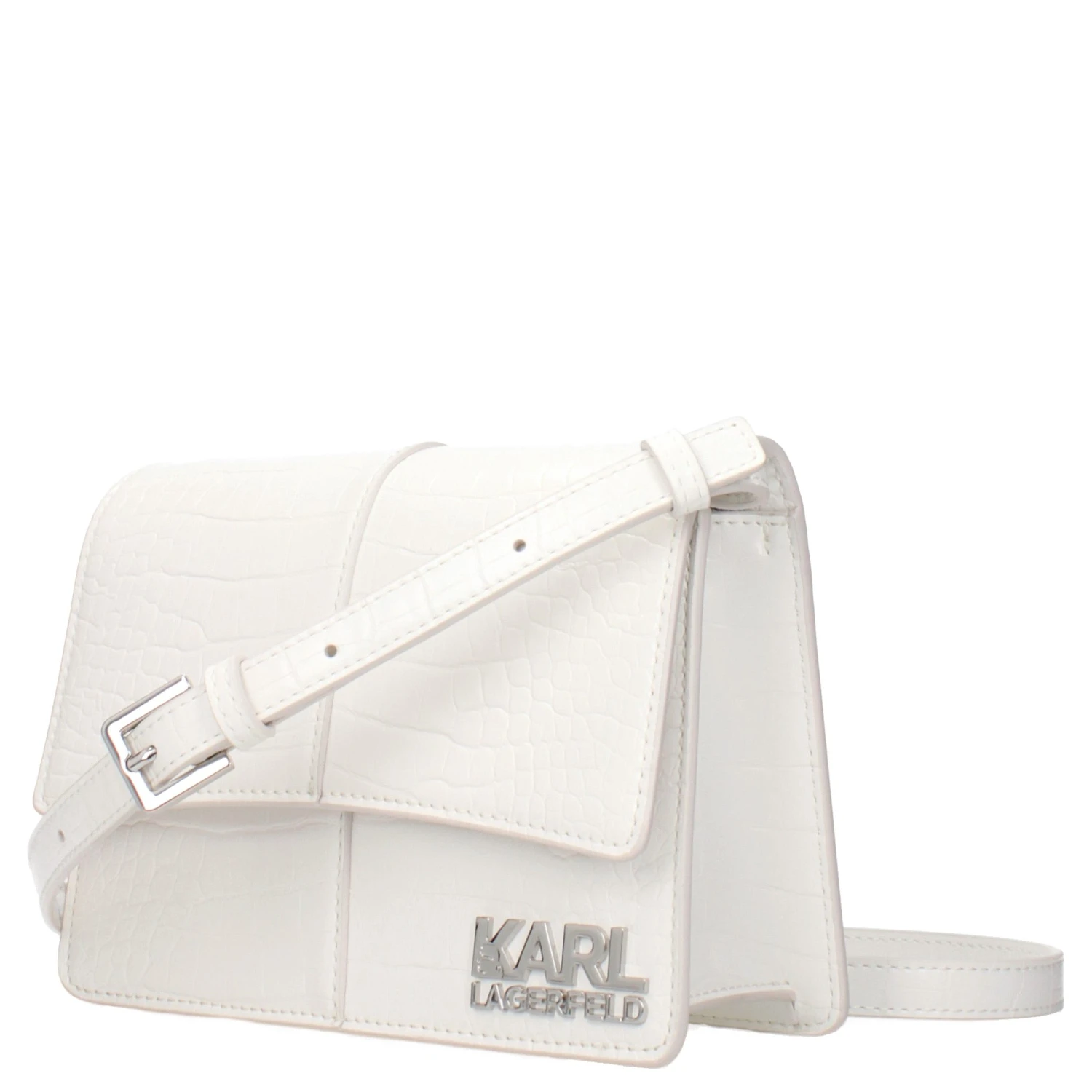 White Polyethylene Crossbody Bag