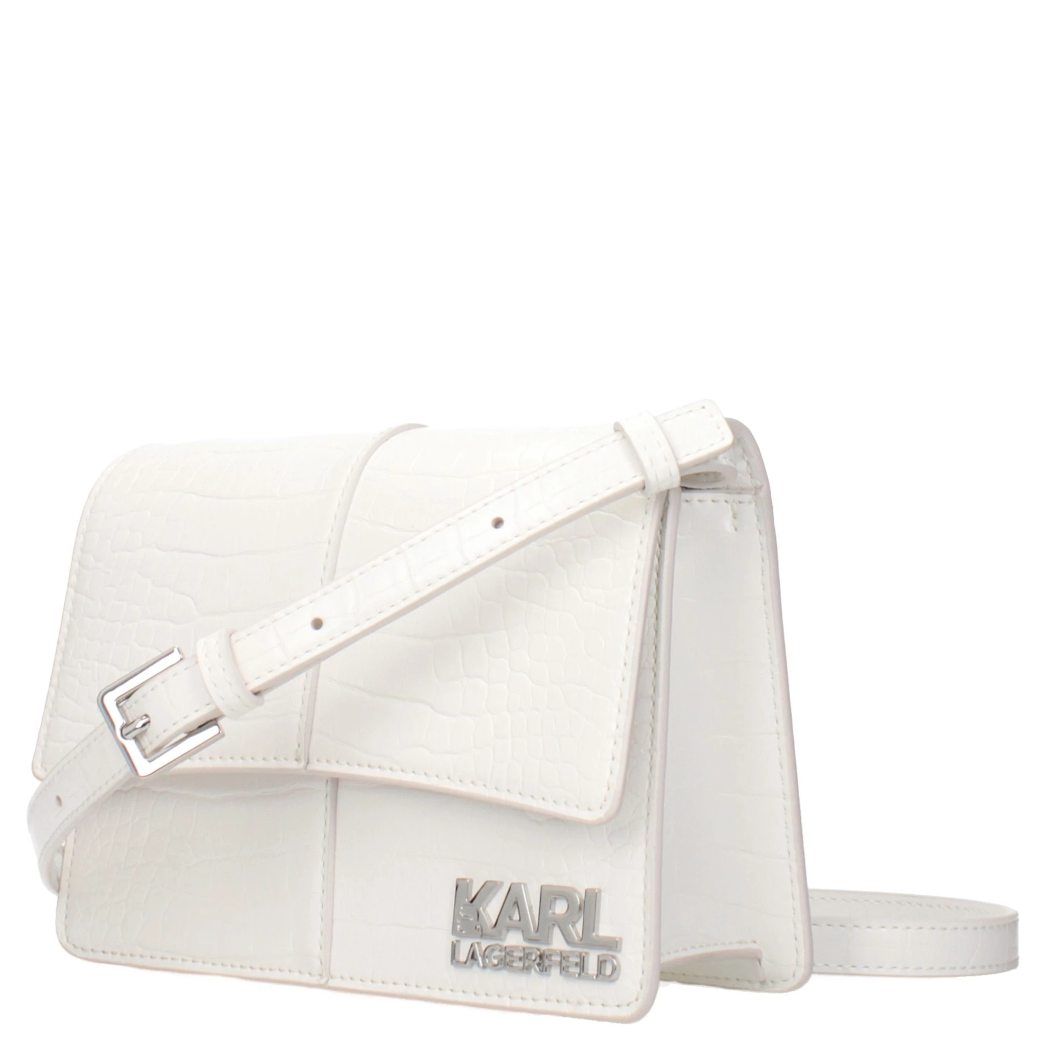 White Polyethylene Crossbody Bag
