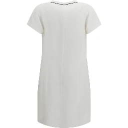 White Viscose Casual Dress