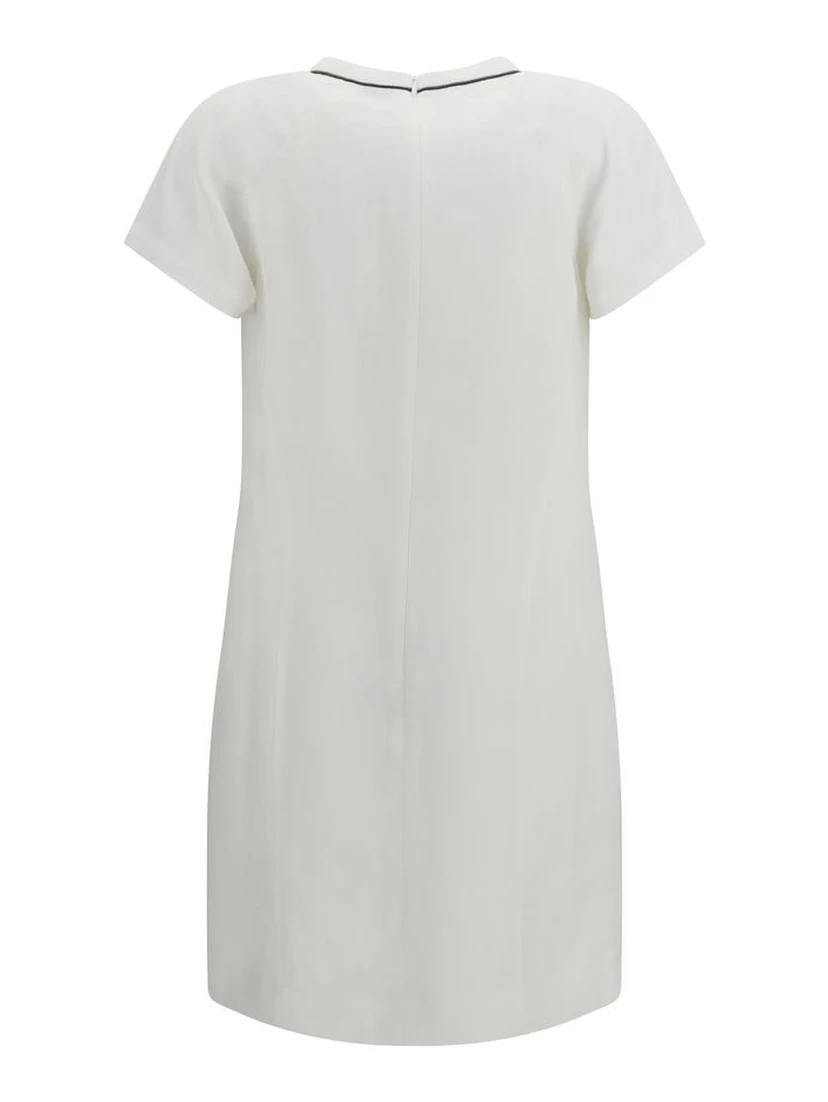 White Viscose Casual Dress