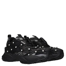 Black Fabric Sneakers