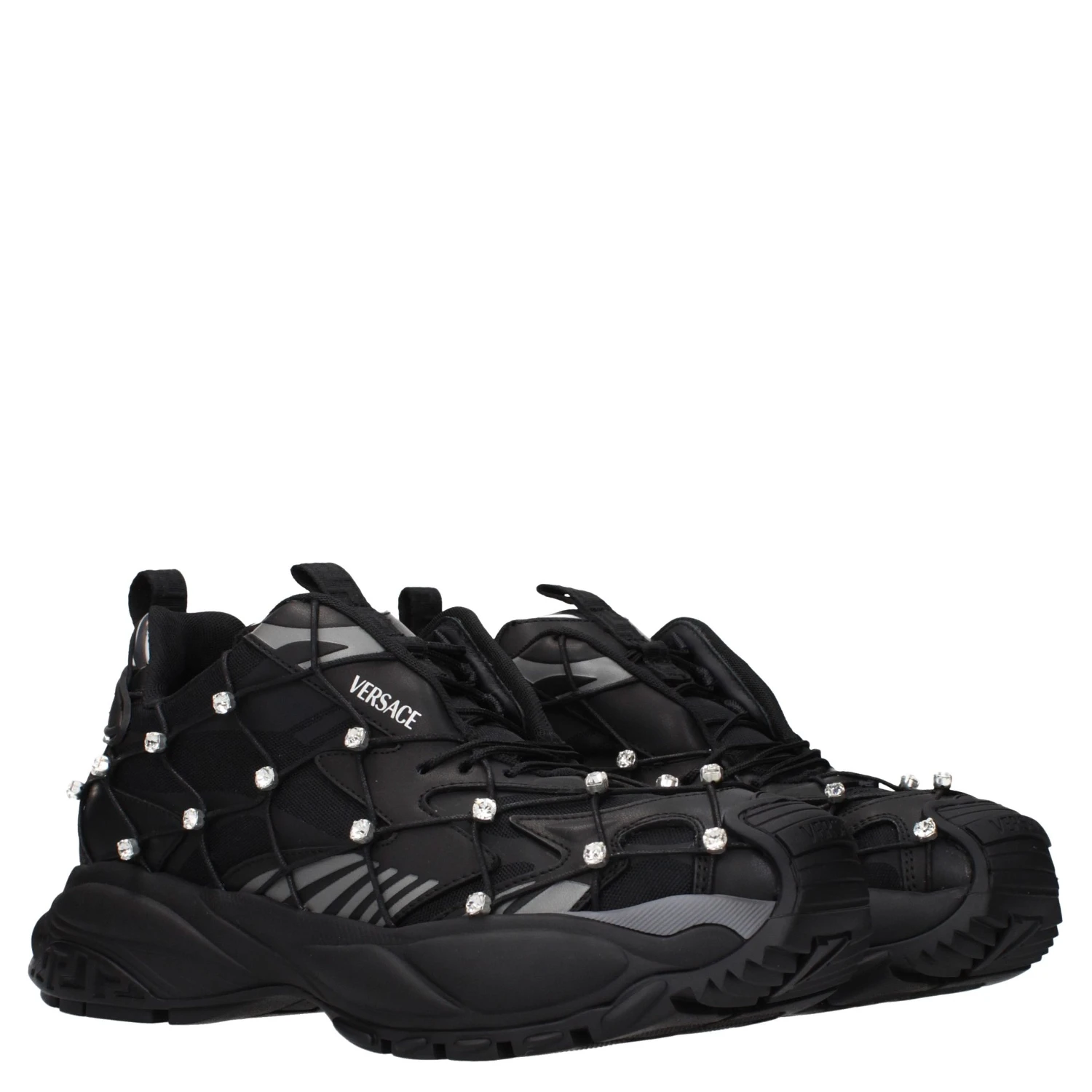 Black Fabric Sneakers