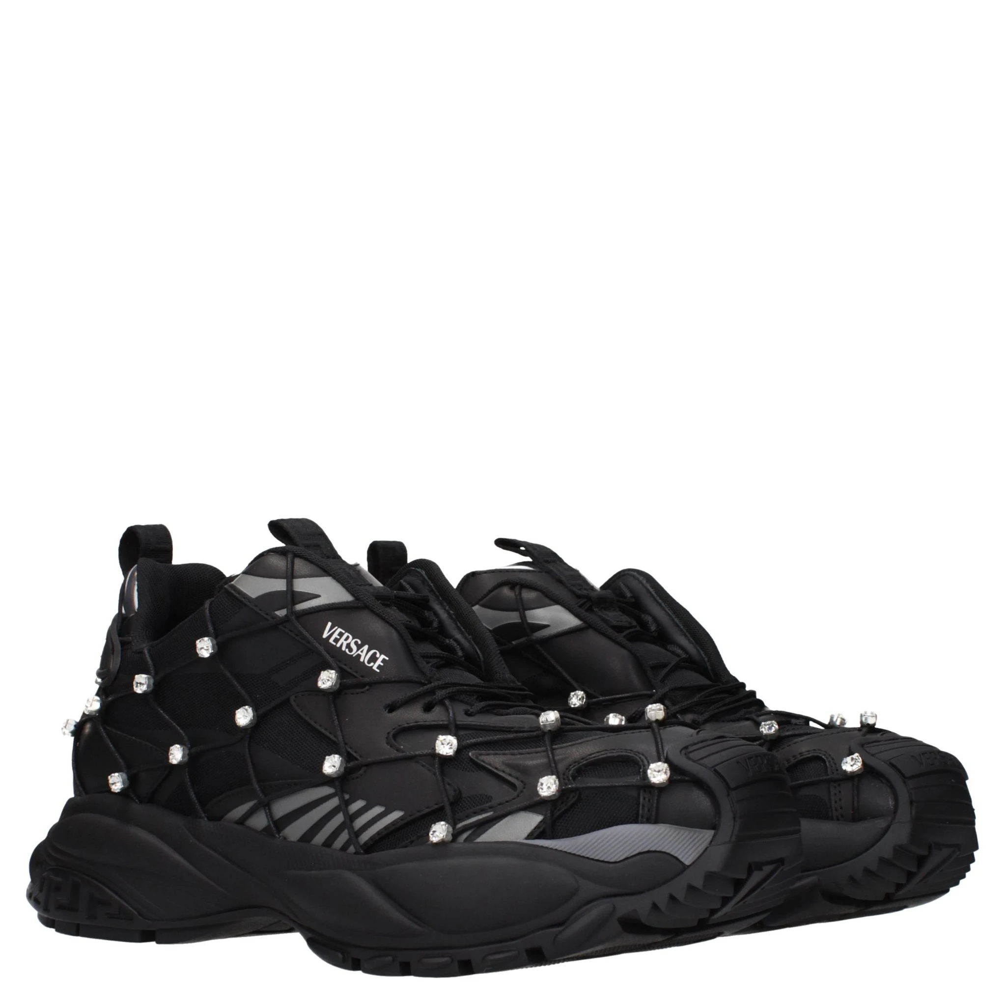 Black Fabric Sneakers