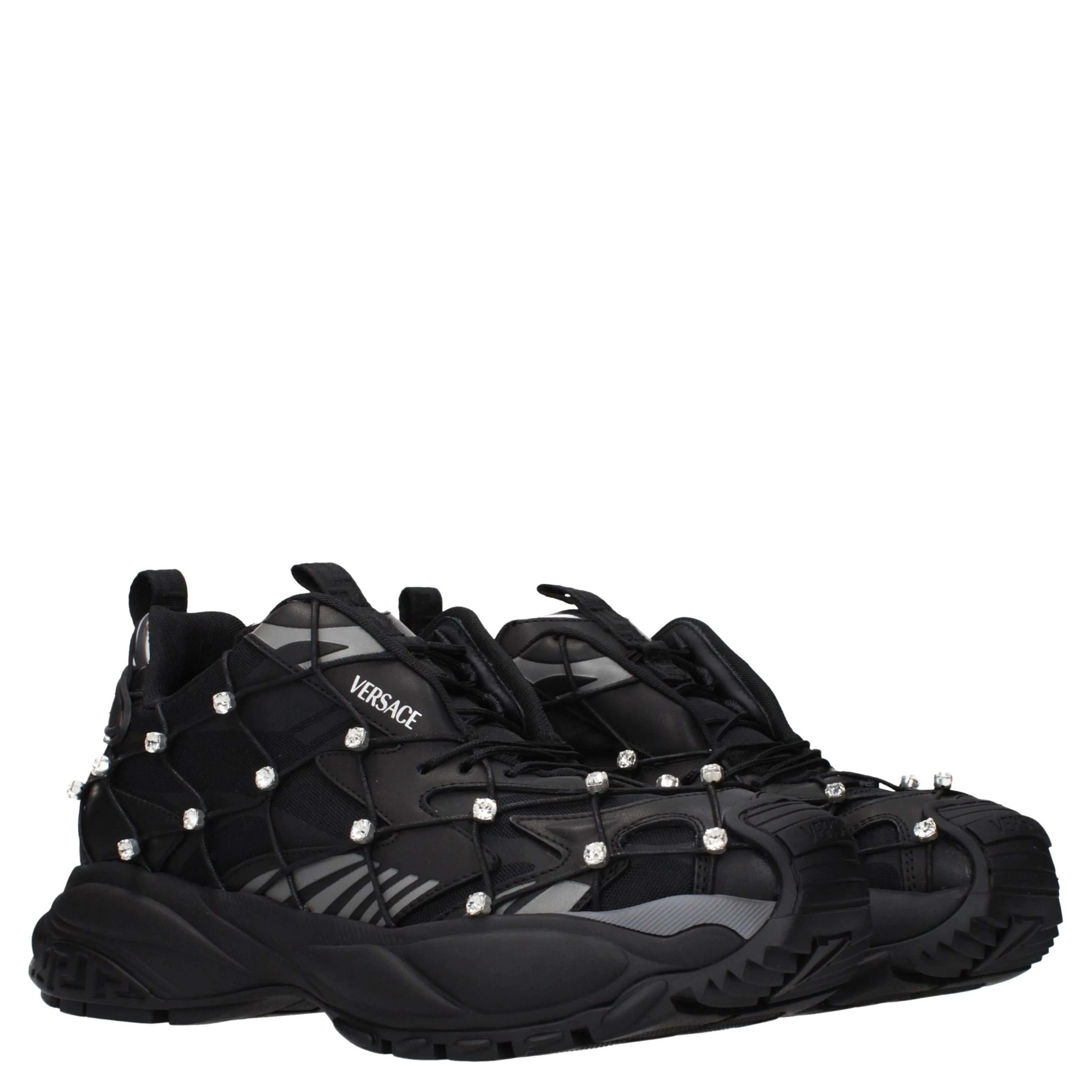Black Fabric Sneakers