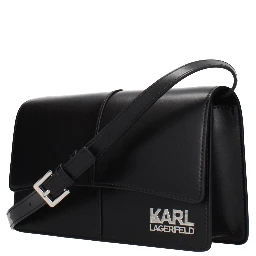 Black Polyethylene Crossbody Bag