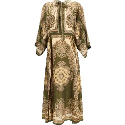 Multicolor Silk Casual Dress