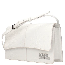 White Polyethylene Crossbody Bag