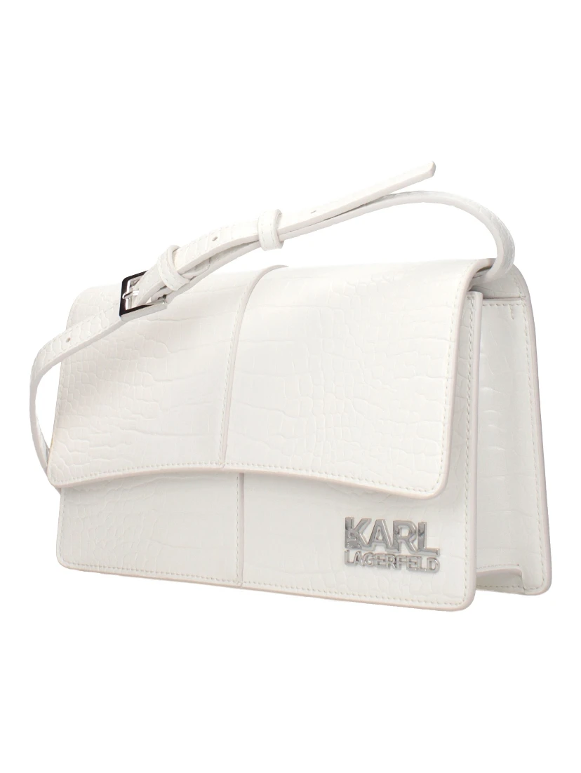 White Polyethylene Crossbody Bag