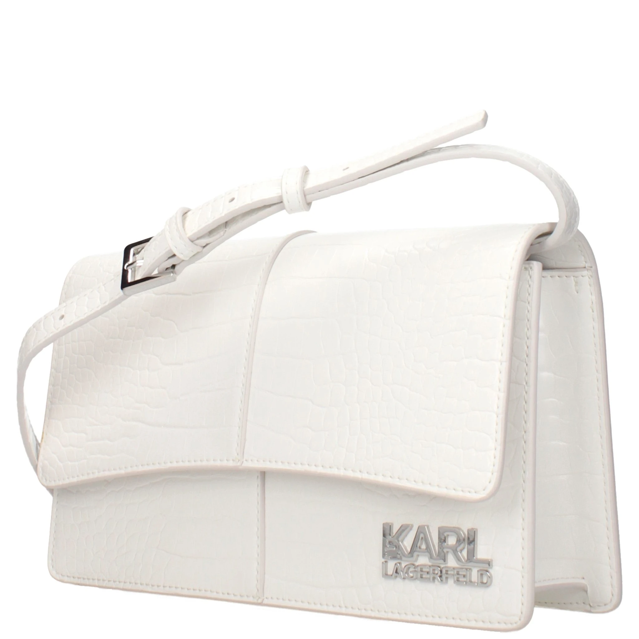 White Polyethylene Crossbody Bag