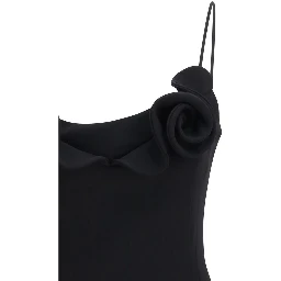 Black Wool Oves Aries Casual Dress