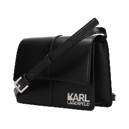 Black Polyethylene Crossbody Bag