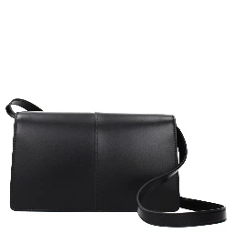 Black Polyethylene Crossbody Bag