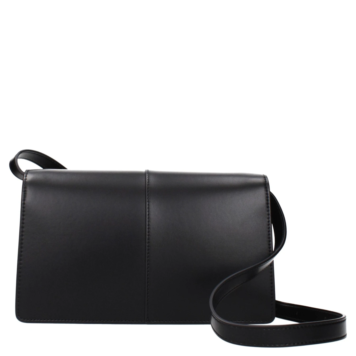 Black Polyethylene Crossbody Bag