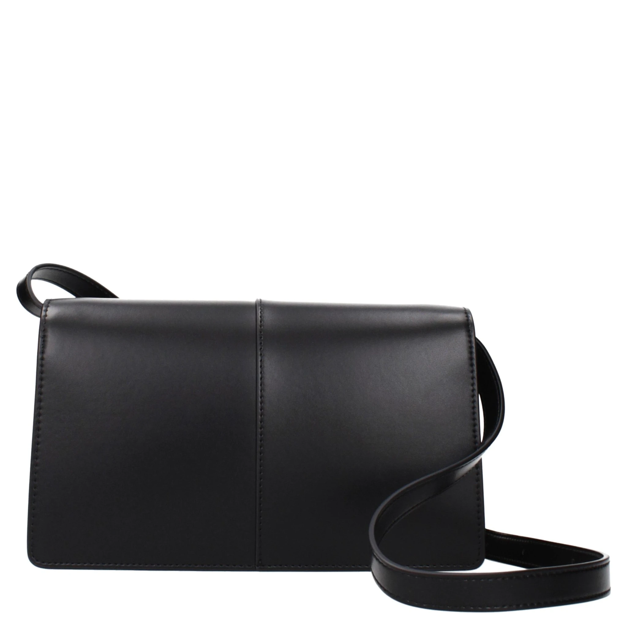 Black Polyethylene Crossbody Bag
