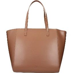 Brown Polyethylene Shoulder Bag
