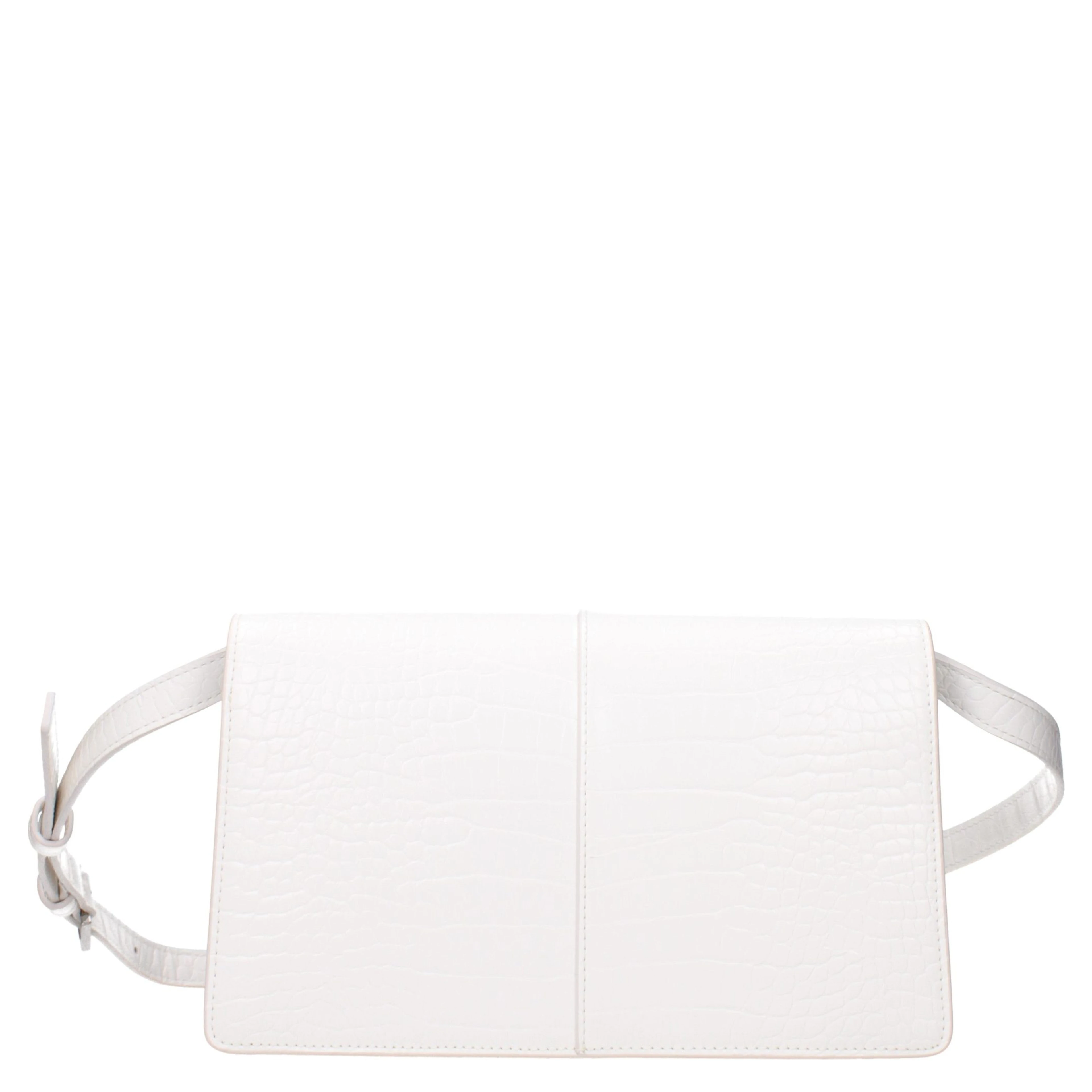 White Polyethylene Crossbody Bag