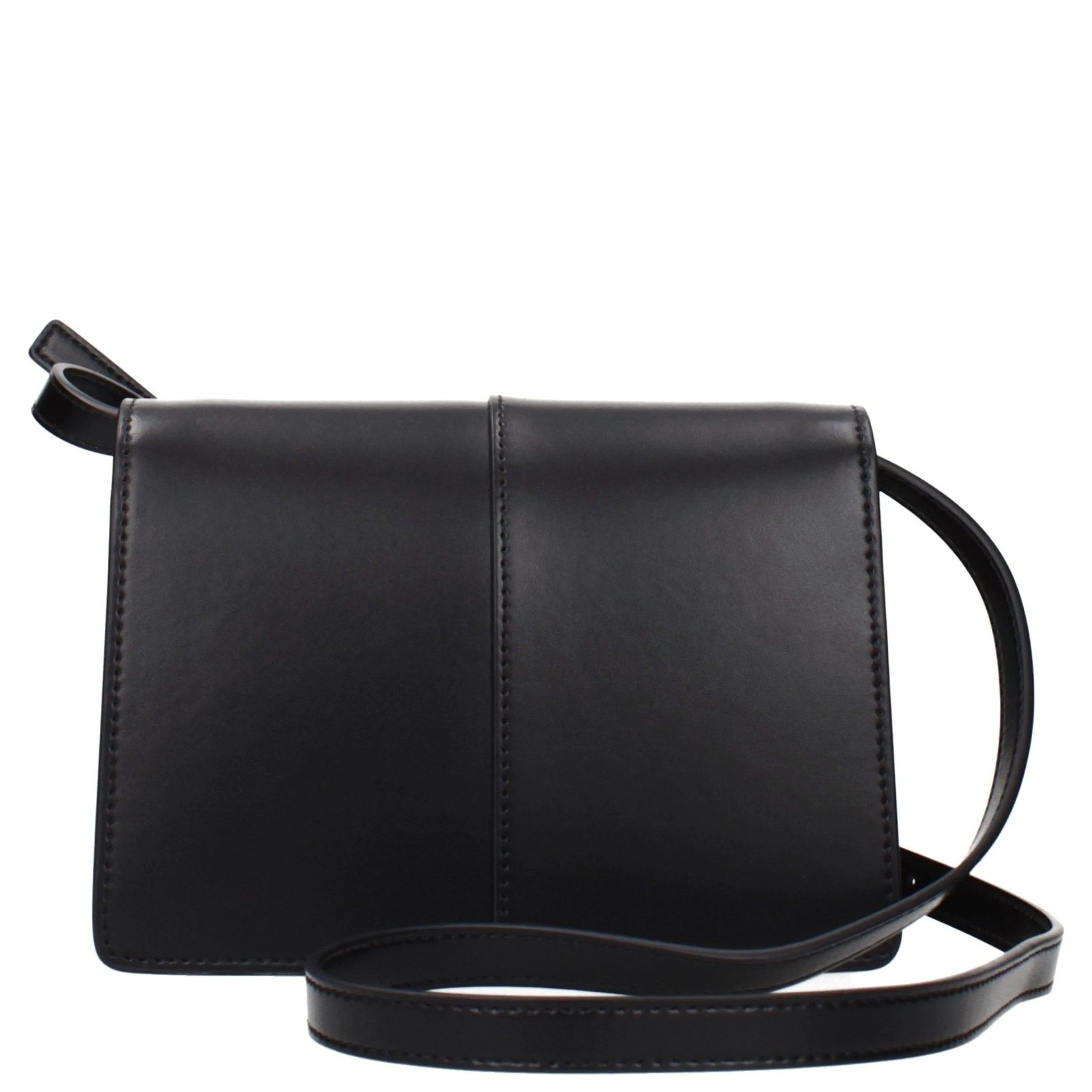 Black Polyethylene Crossbody Bag