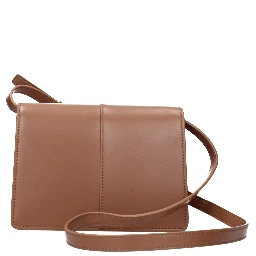 Brown Polyethylene Crossbody Bag