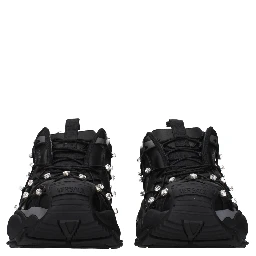 Black Fabric Sneakers