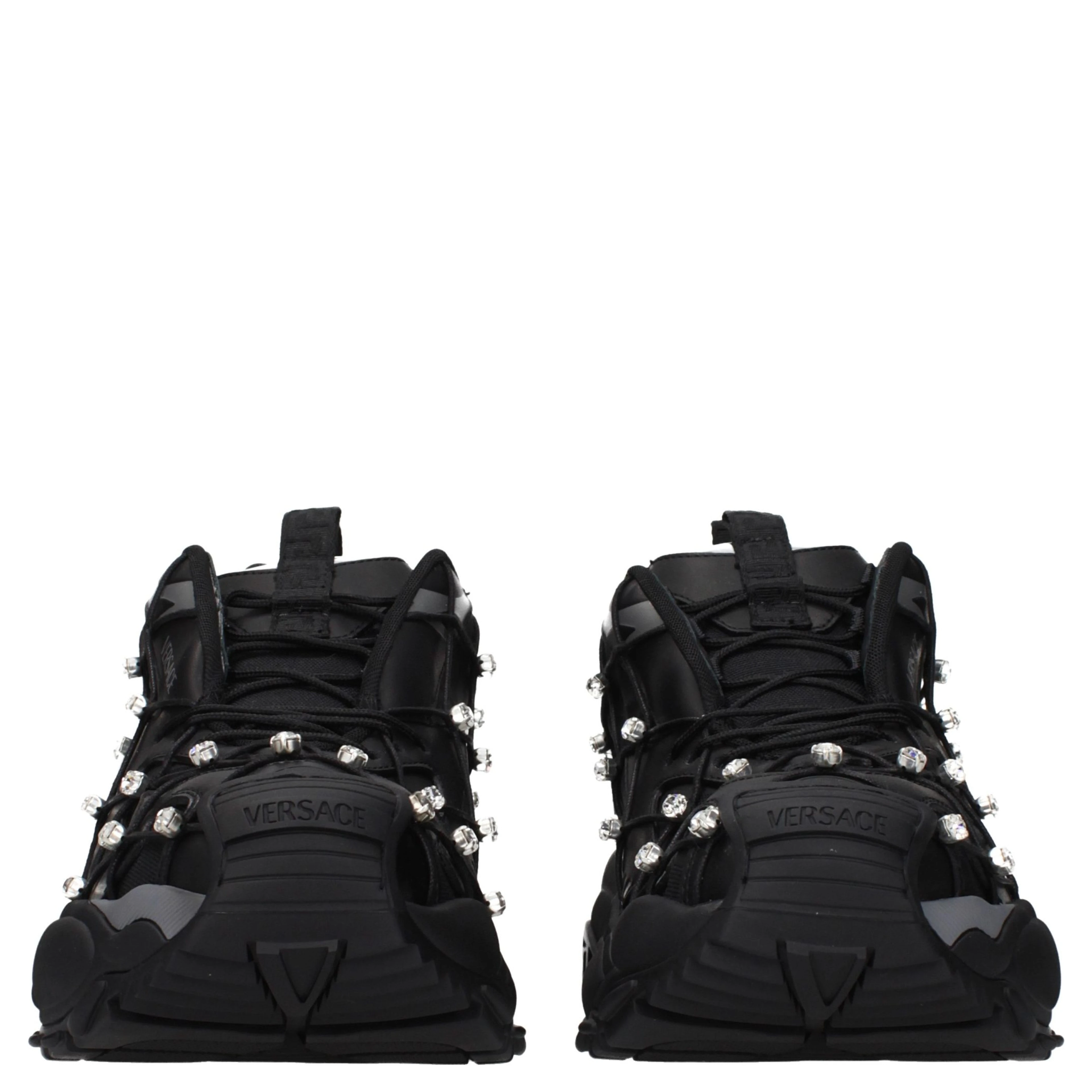 Black Fabric Sneakers