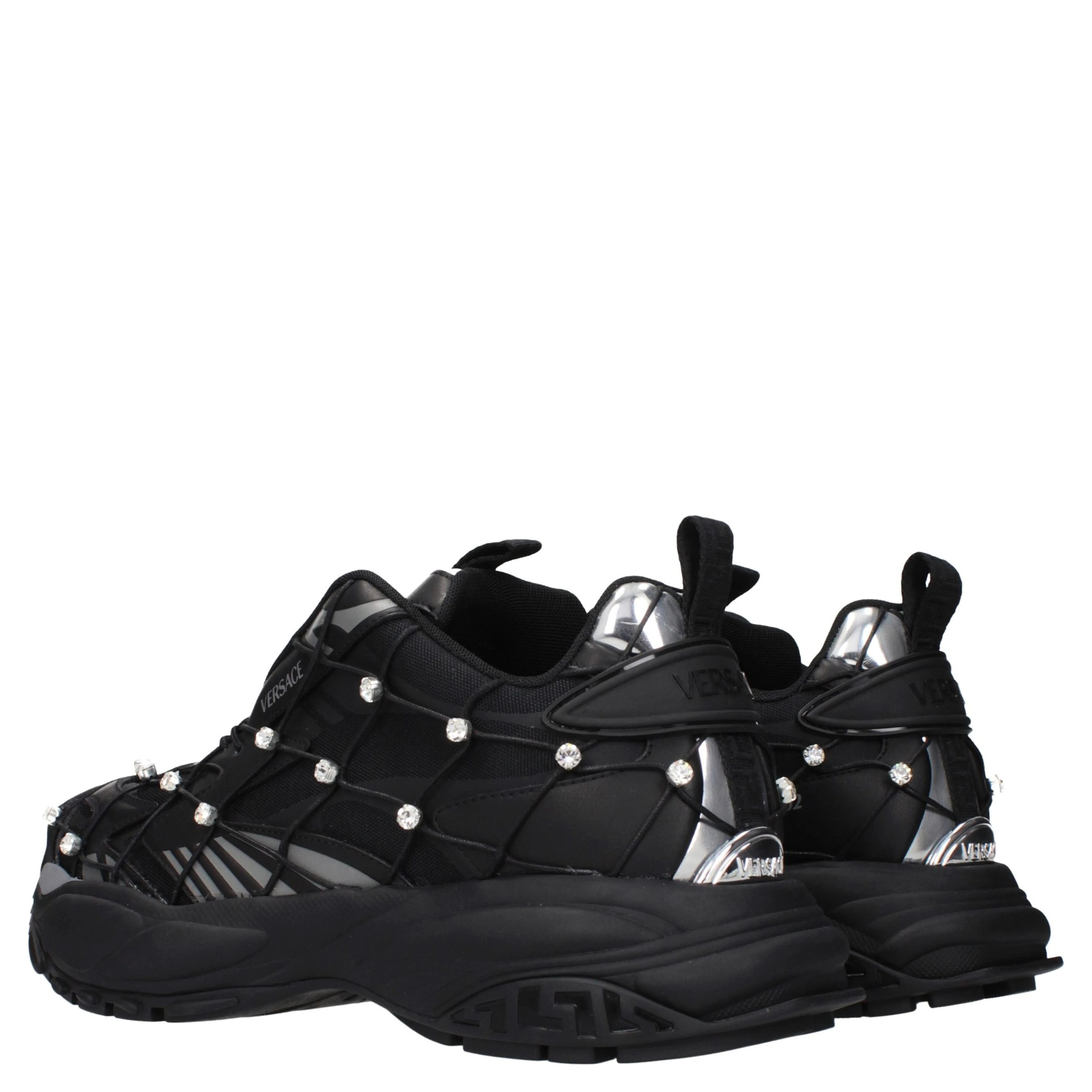 Black Fabric Sneakers