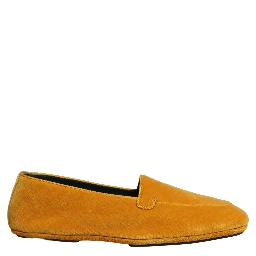 Yellow Velvet Slip On Men Dress Loafers Shoes