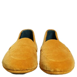 Yellow Velvet Slip On Men Dress Loafers Shoes