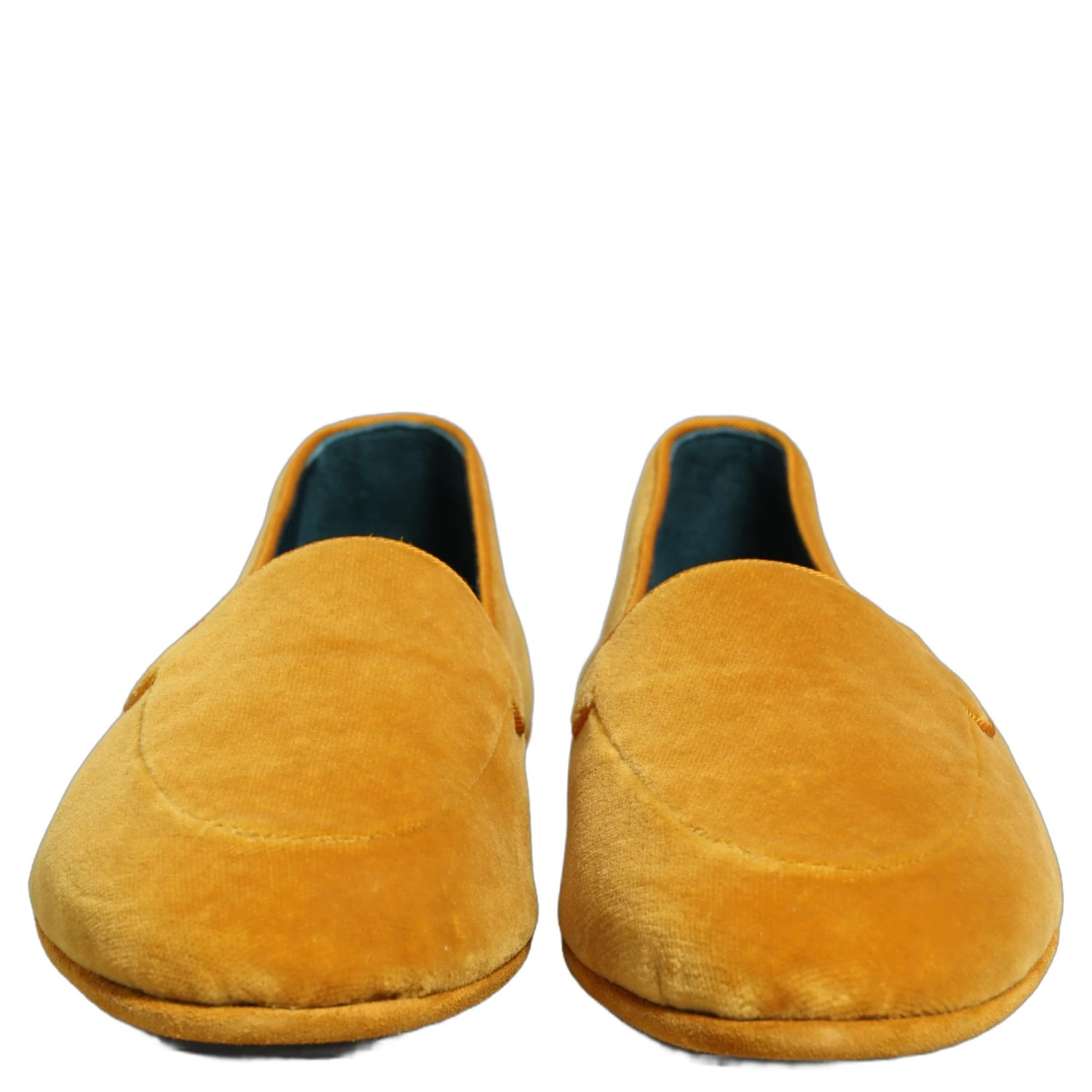 Yellow Velvet Slip On Men Dress Loafers Shoes
