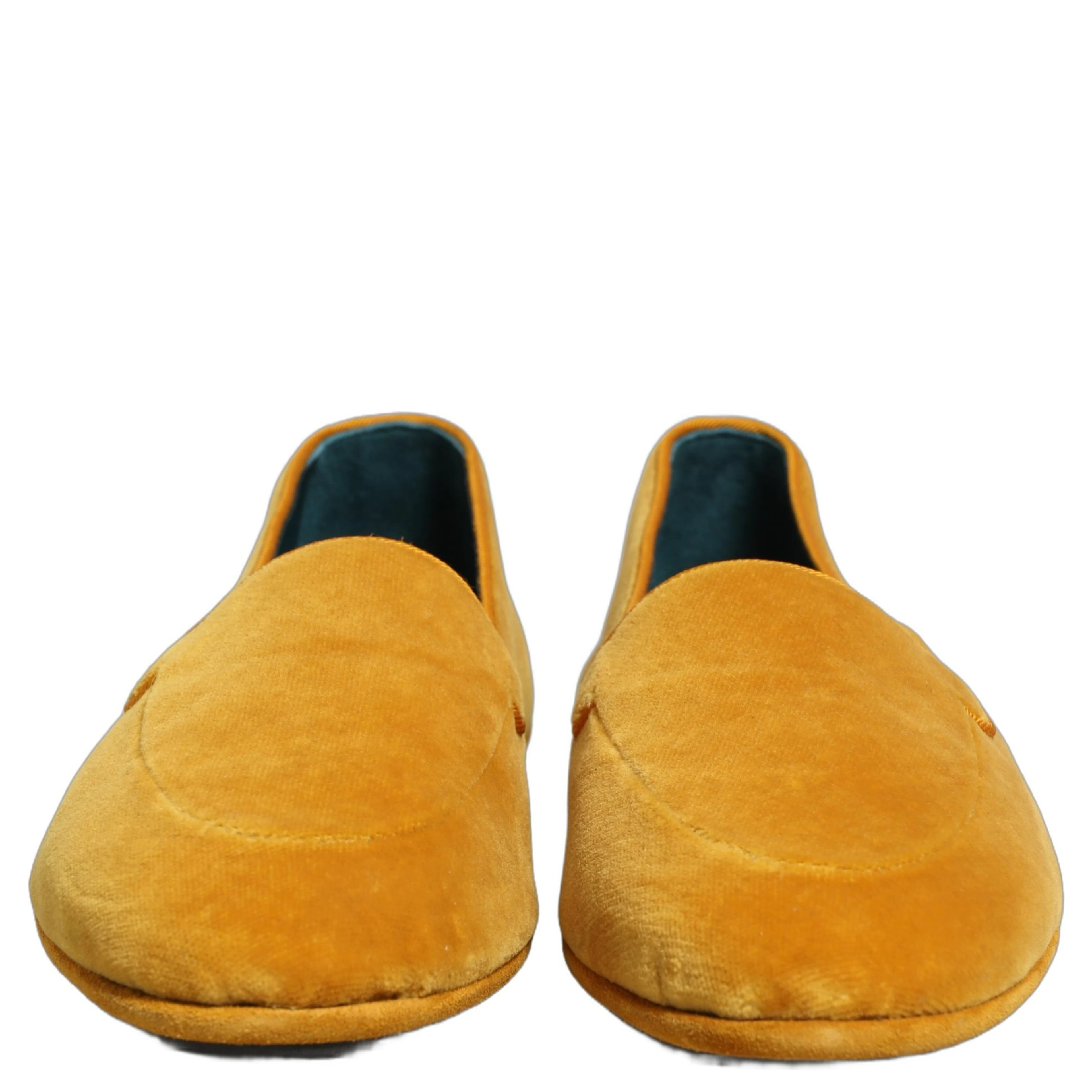 Yellow Velvet Slip On Men Dress Loafers Shoes