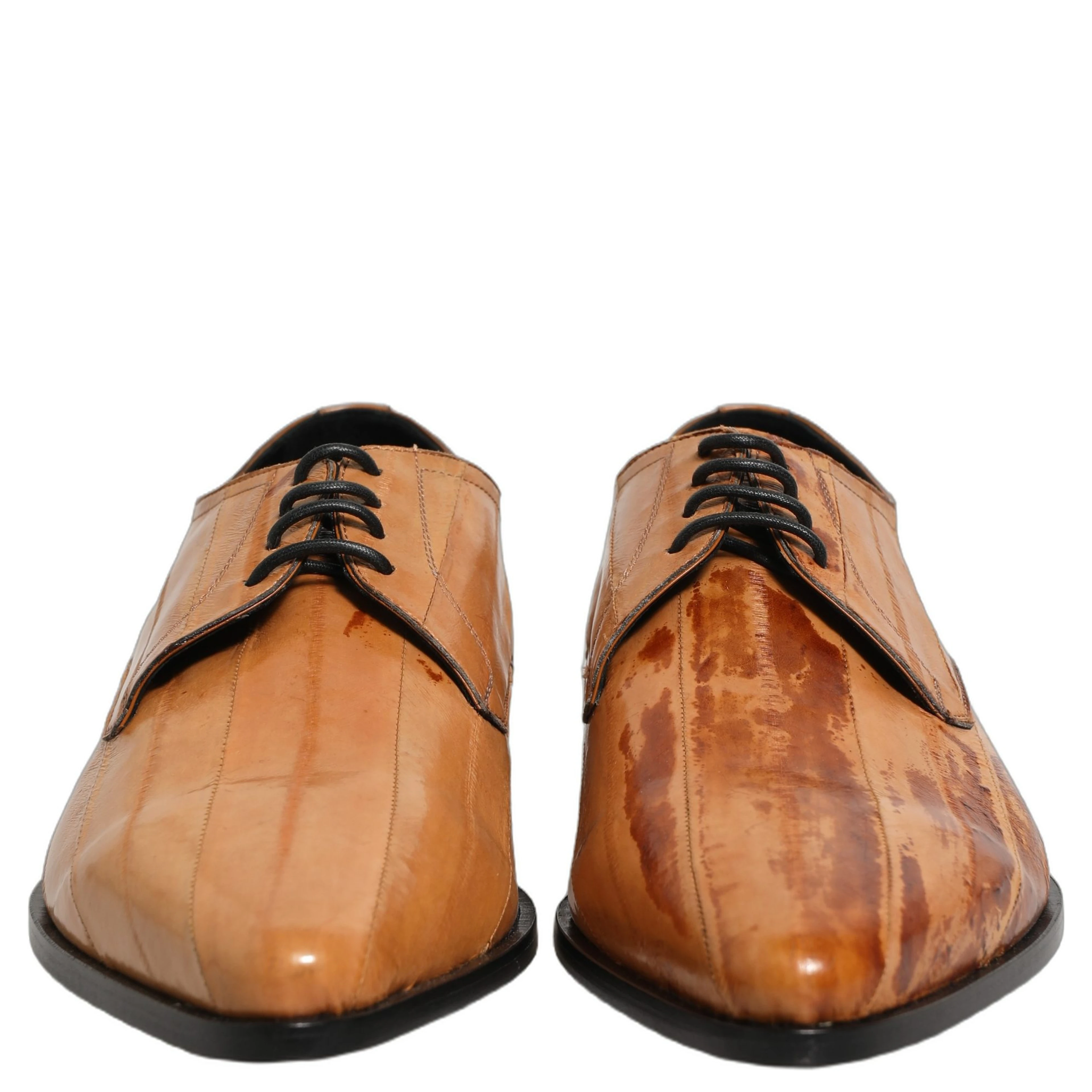 Brown Leather Lace Up Men Derby Dress Shoes