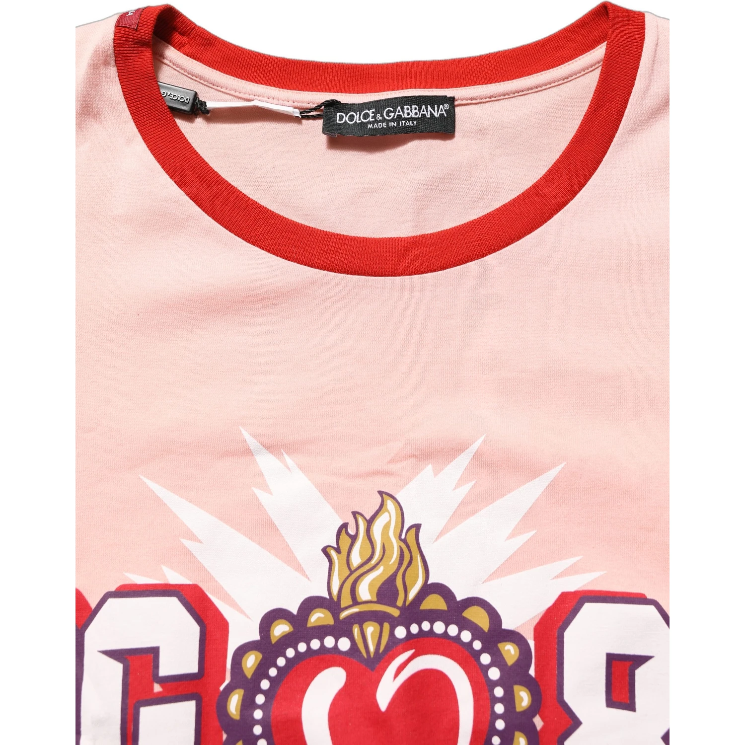 Pink Graphic Print Cotton Crew Neck T-shirt